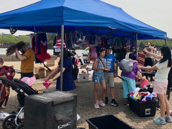 Scenes From FIGMENT NYC 2019, Early in Lighthouse Park You were invited to remake yourself in costumes.